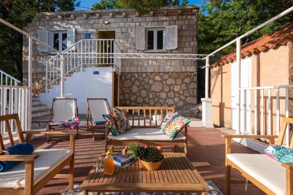 Villa Diamond Sea - Vacation House With Private Parking And A Big Terrace Over The Sea Dubrovnik Exterior foto